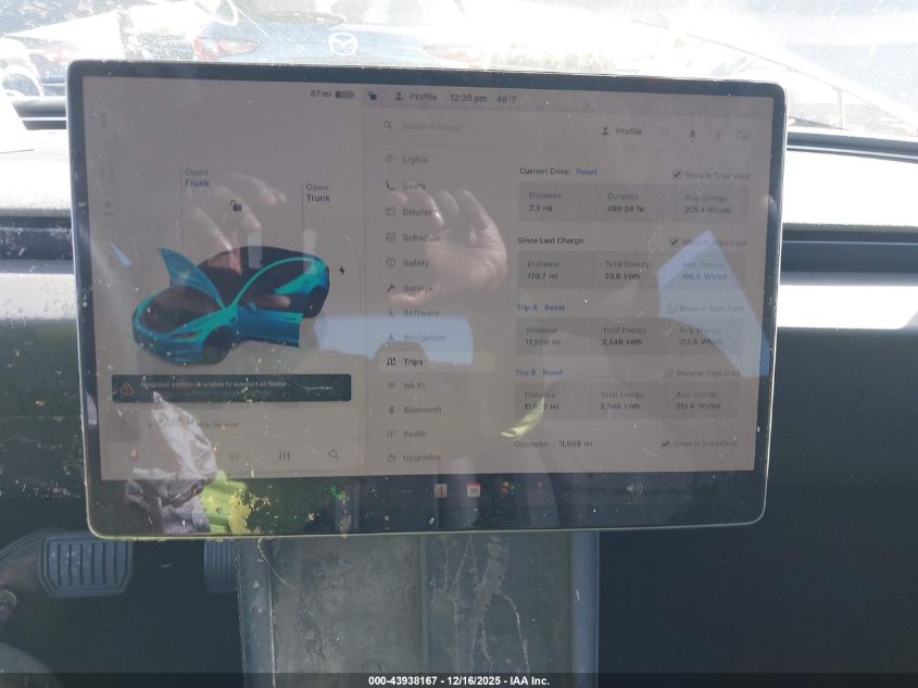 2025 Tesla Model 3 Long Range Rear-Wheel Drive/Standard Rear-Wheel Drive VIN: 5YJ3E1EA1SF934355 Lot: 43938167