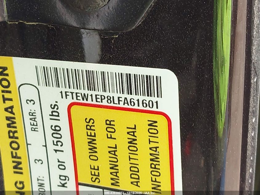 2020 Ford F-150 Xlt VIN: 1FTEW1EP8LFA61601 Lot: 43938272