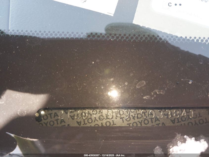 2010 Lexus Rx 350 VIN: 2T2BK1BA9AC033841 Lot: 43938307