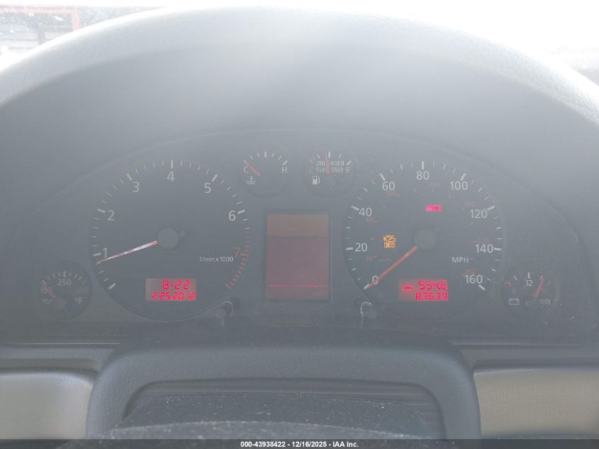 2000 Audi A4 1.8 T VIN: WAUDC28D3YA160534 Lot: 43938422