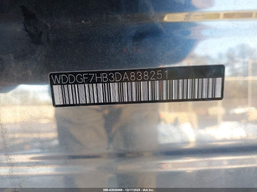 2013 Mercedes-Benz C 63 Amg VIN: WDDGF7HB3DA838251 Lot: 43938466