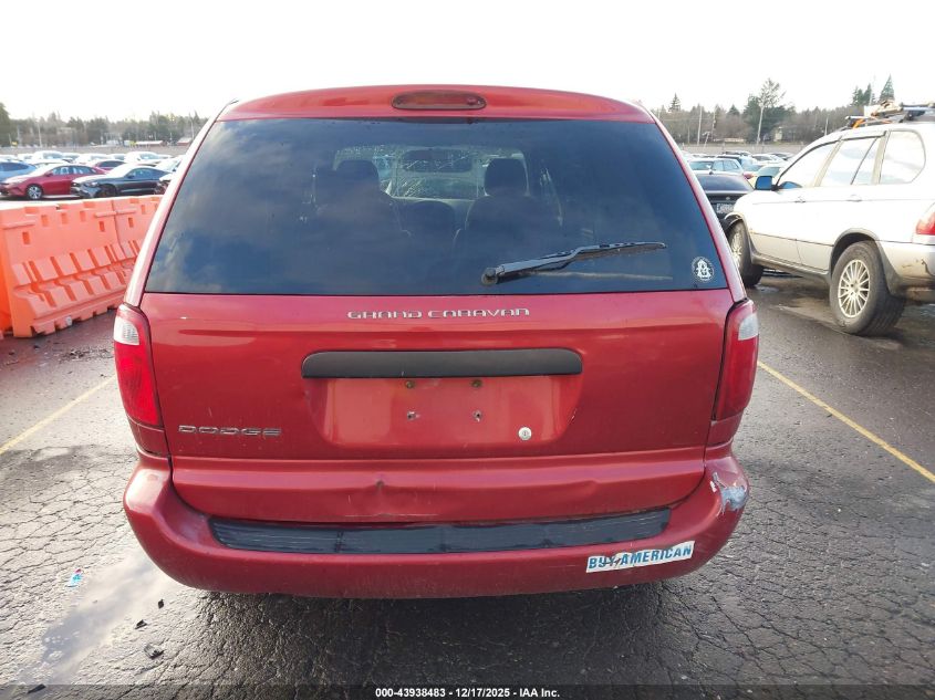 2005 Dodge Grand Caravan Se VIN: 1D4GP24R05B387873 Lot: 43938483
