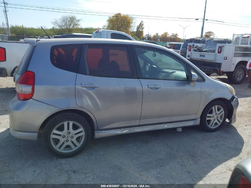 2007 Honda Fit Sport VIN: JHMGD38687S023925 Lot: 43938507
