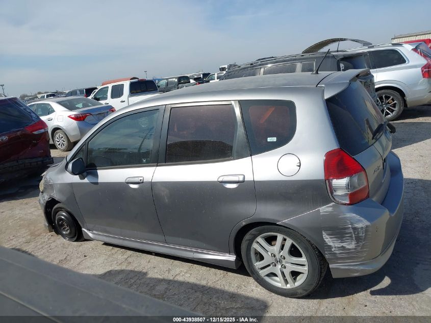 2007 Honda Fit Sport VIN: JHMGD38687S023925 Lot: 43938507