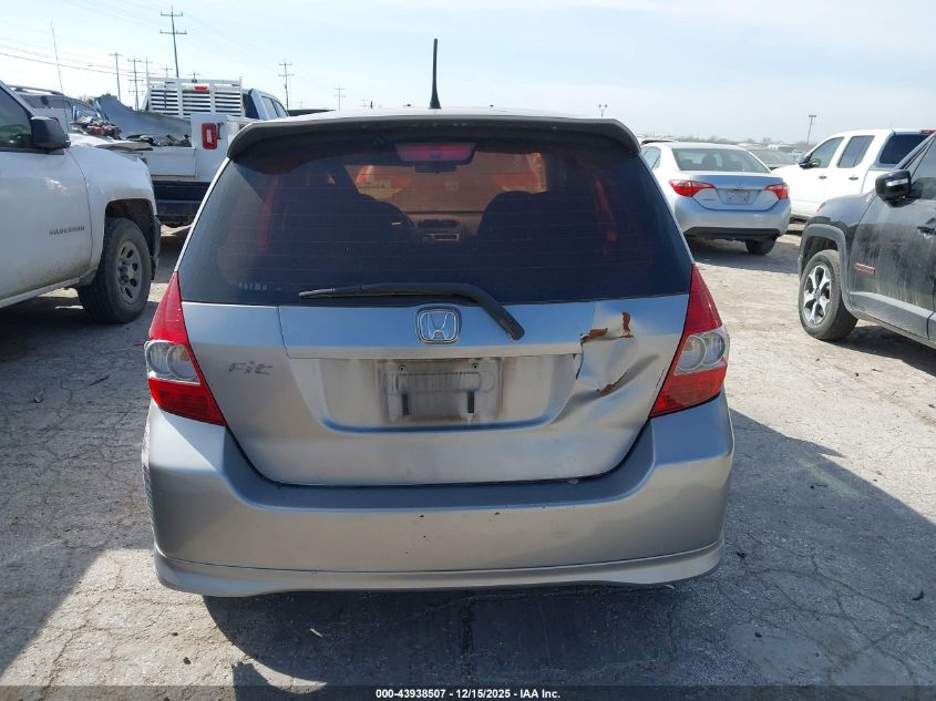 2007 Honda Fit Sport VIN: JHMGD38687S023925 Lot: 43938507