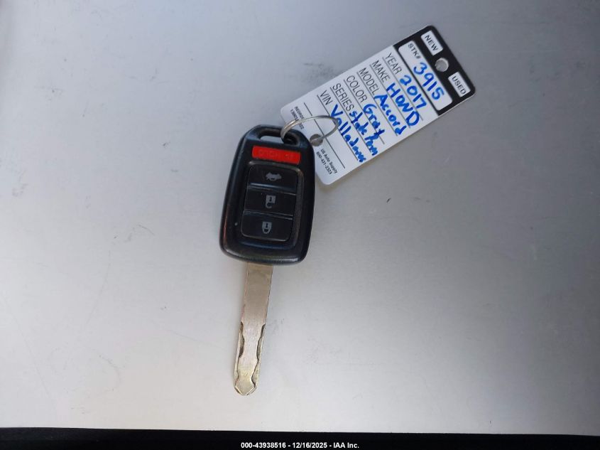 2017 Honda Accord Sport VIN: 1HGCR2F58HA079524 Lot: 43938516