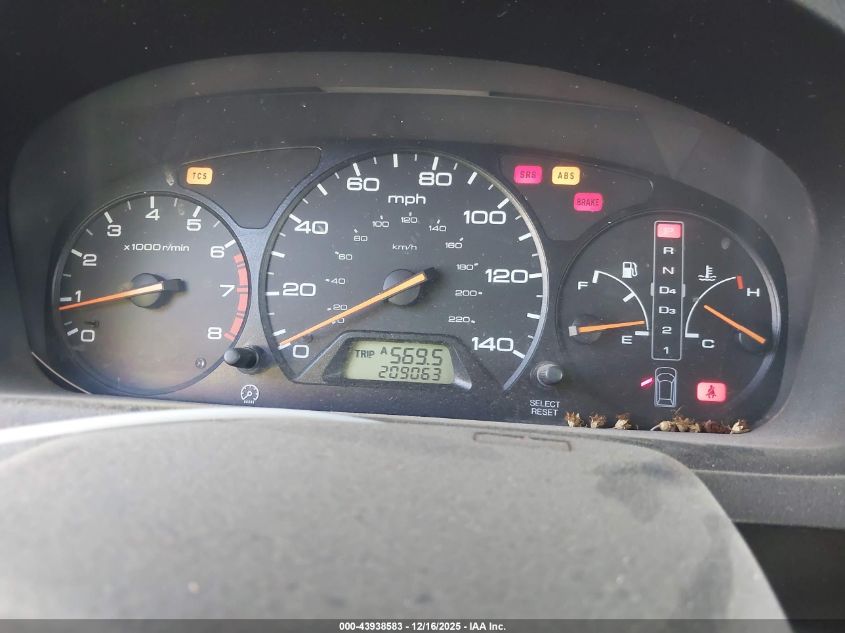 2001 Honda Odyssey Ex VIN: 2HKRL186X1H550095 Lot: 43938583