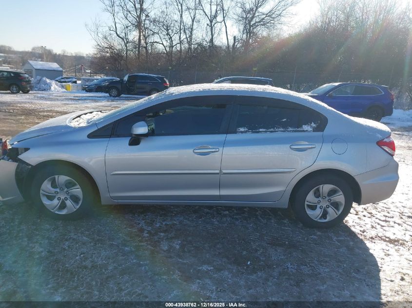 2013 Honda Civic Lx VIN: 2HGFB2F55DH580576 Lot: 43938762