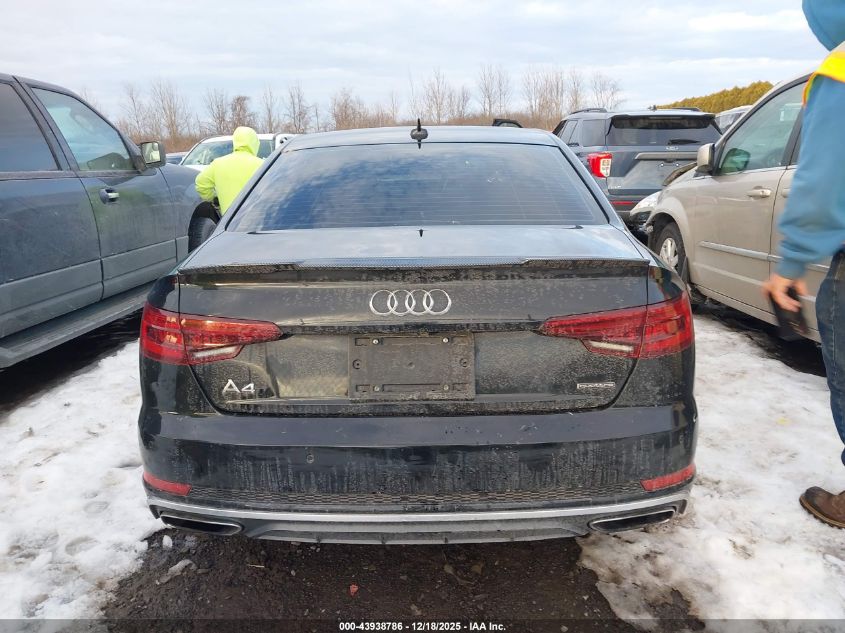 2019 Audi A4 45 Premium VIN: WAUENAF41KN005282 Lot: 43938786