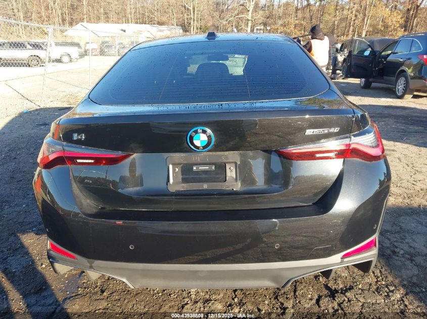 2025 BMW I4 Gran Coupe Edrive40 VIN: WBY23HD09SFU60006 Lot: 43938808