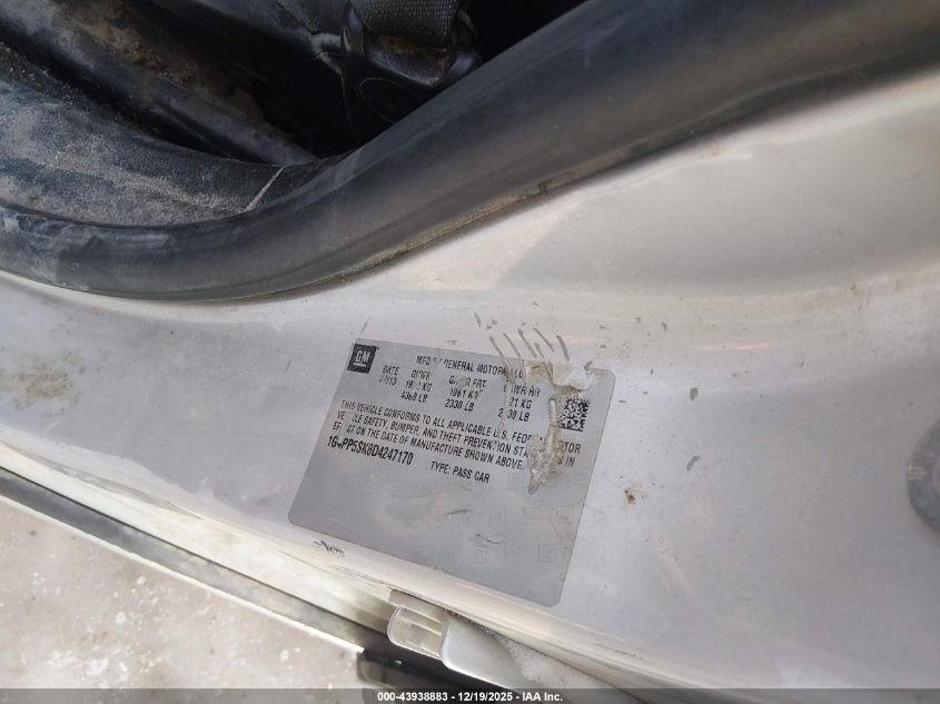 2013 Buick Verano VIN: 1G4PP5SK8D4247170 Lot: 43938883