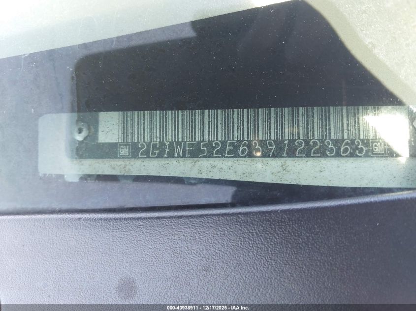 2003 Chevrolet Impala VIN: 2G1WF52E639122363 Lot: 43938911