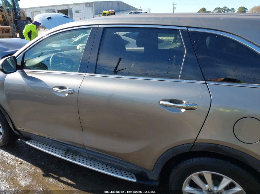 2019 Kia Sorento 2.4L Lx VIN: 5XYPGDA3XKG479521 Lot: 43938952