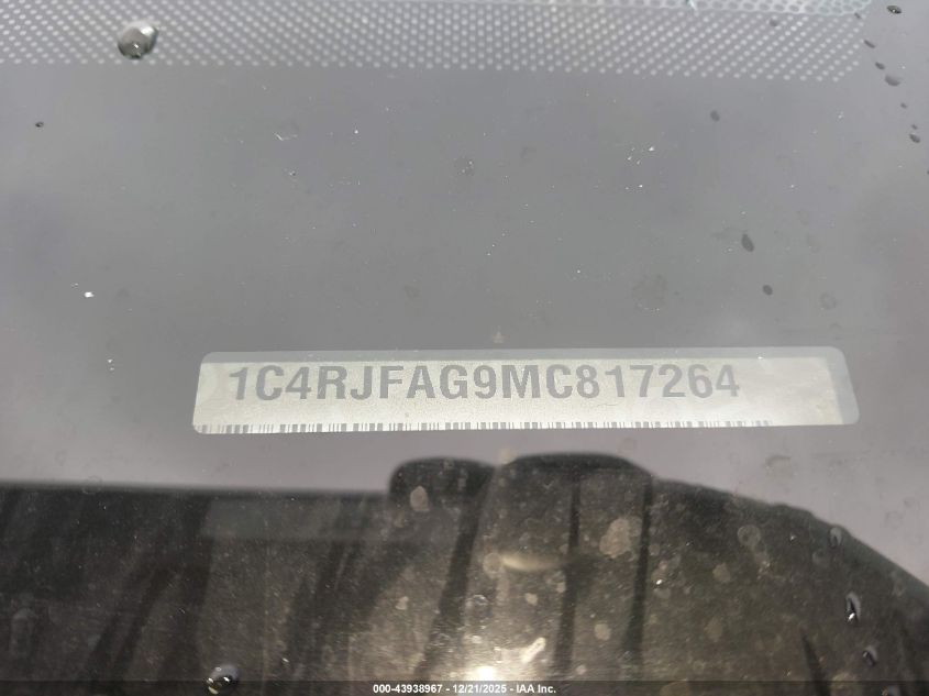 2021 Jeep Grand Cherokee Laredo X 4X4 VIN: 1C4RJFAG9MC817264 Lot: 43938967