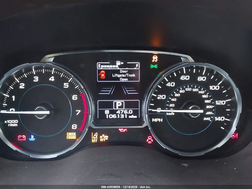 2018 Subaru Forester 2.5I Premium VIN: JF2SJAGC2JH415014 Lot: 43939059