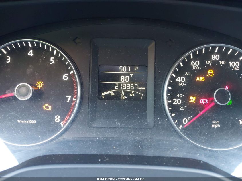 2013 Volkswagen Jetta 2.5L Se VIN: 3VWDP7AJ1DM380642 Lot: 43939156