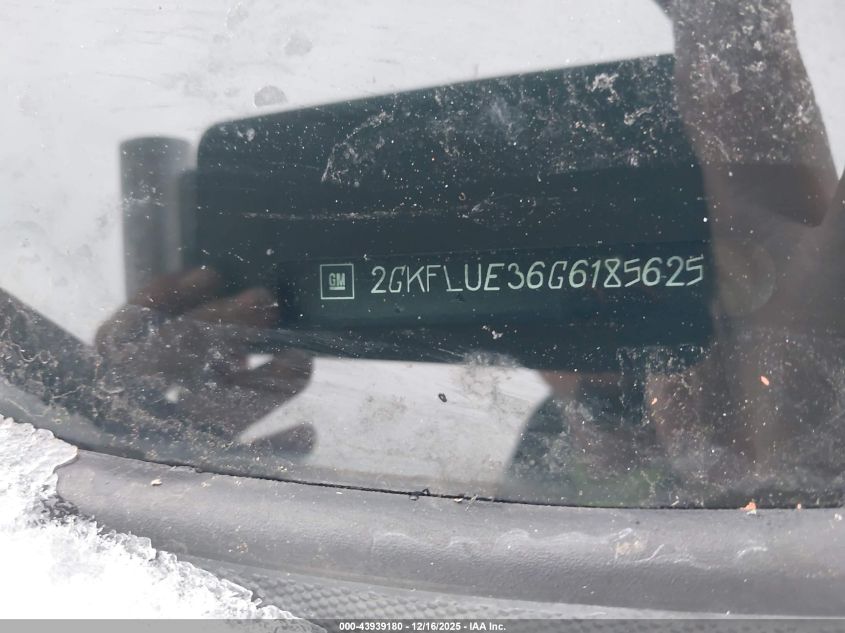 2016 GMC Terrain Slt VIN: 2GKFLUE36G6185625 Lot: 43939180