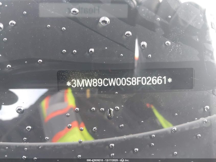 2025 BMW 330I xDrive VIN: 3MW89CW00S8F02661 Lot: 43939215