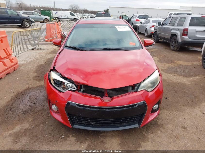 2015 Toyota Corolla S Plus VIN: 2T1BURHE6FC376685 Lot: 43939275