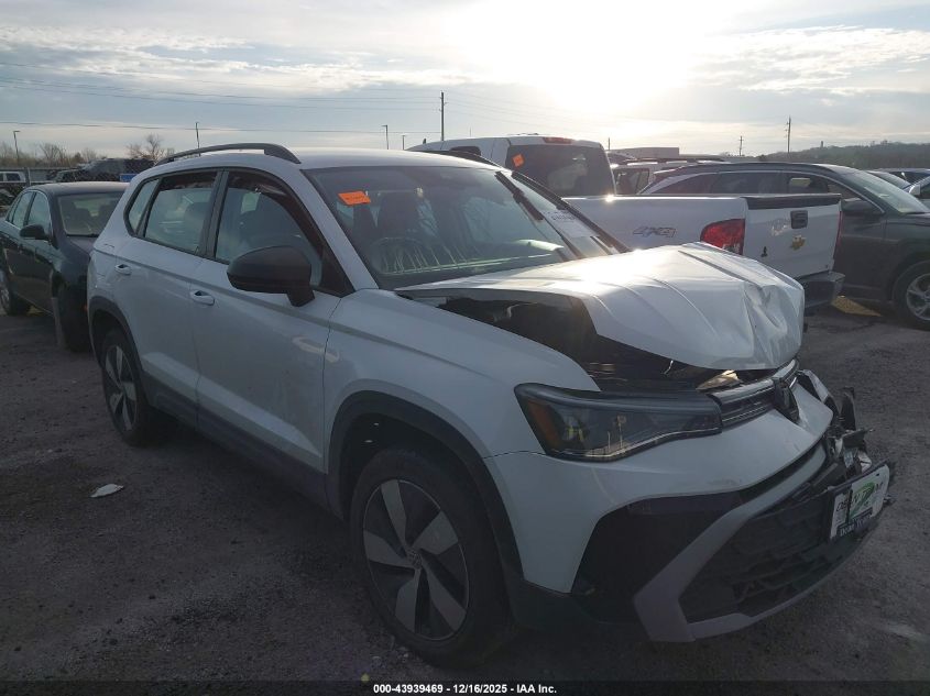 2025 Volkswagen Taos 1.5T S VIN: 3VV8C7B22SM047839 Lot: 43939469