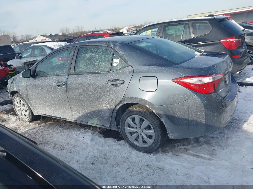 2016 Toyota Corolla Le VIN: 5YFBURHE3GP484182 Lot: 43939477