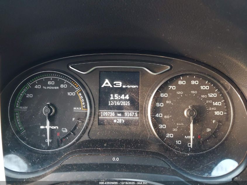 2016 Audi A3 E-Tron 1.4T Premium VIN: WAUUPBFF0GA091891 Lot: 43939495