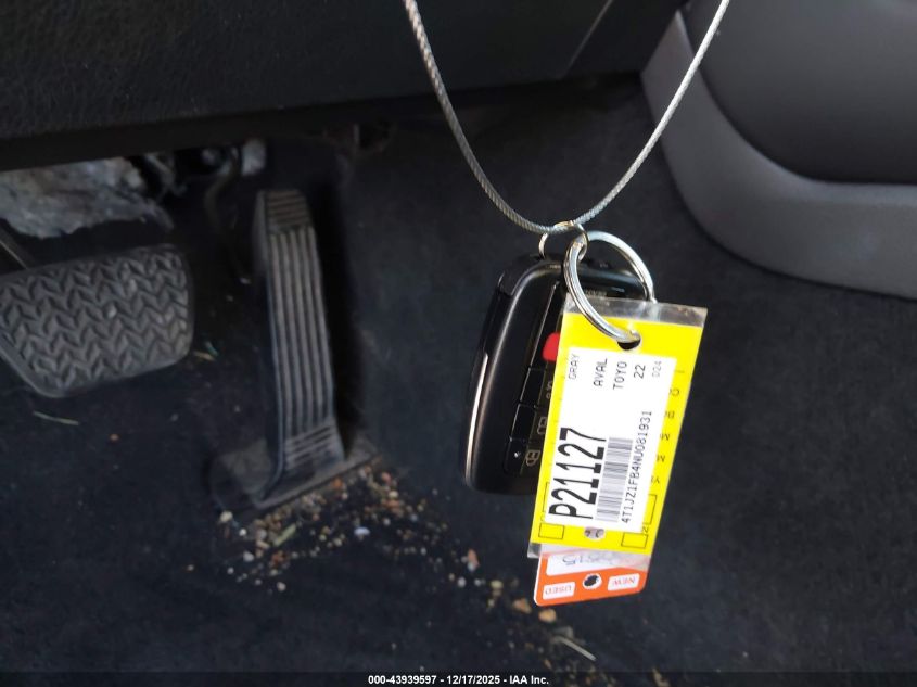 2022 Toyota Avalon Xle VIN: 4T1JZ1FB4NU081931 Lot: 43939597