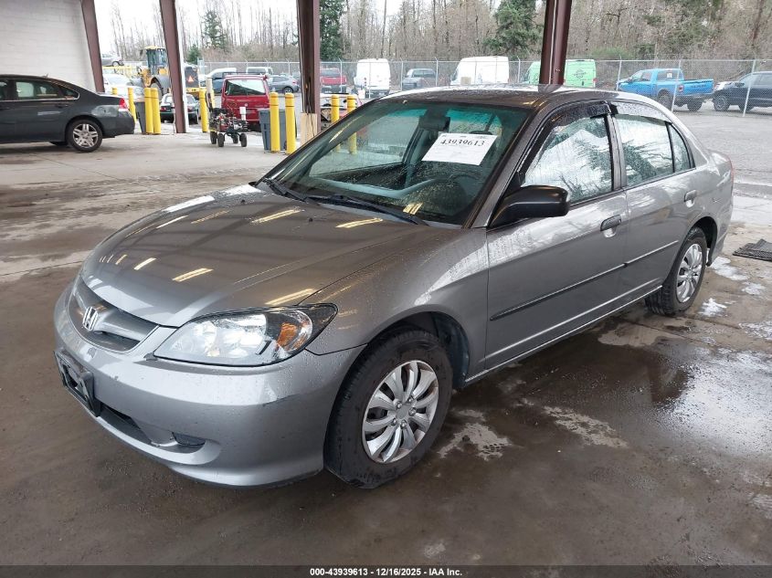 2005 Honda Civic Vp VIN: 1HGES16305L023955 Lot: 43939613