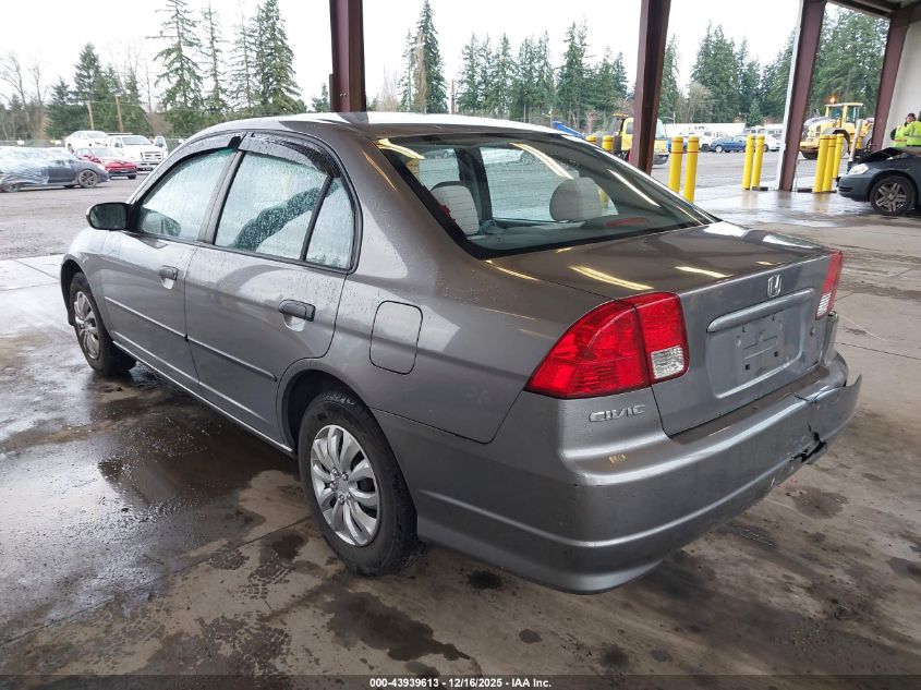 2005 Honda Civic Vp VIN: 1HGES16305L023955 Lot: 43939613