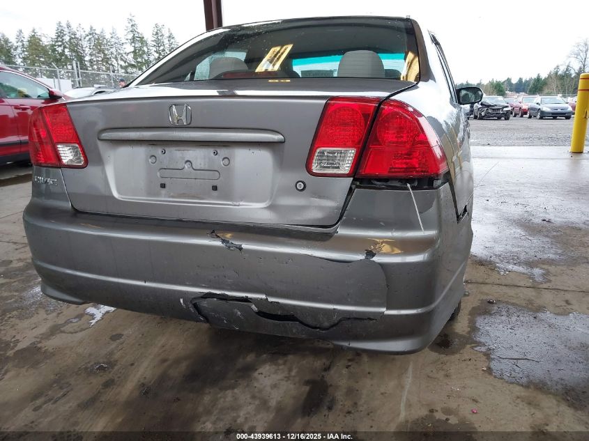 2005 Honda Civic Vp VIN: 1HGES16305L023955 Lot: 43939613