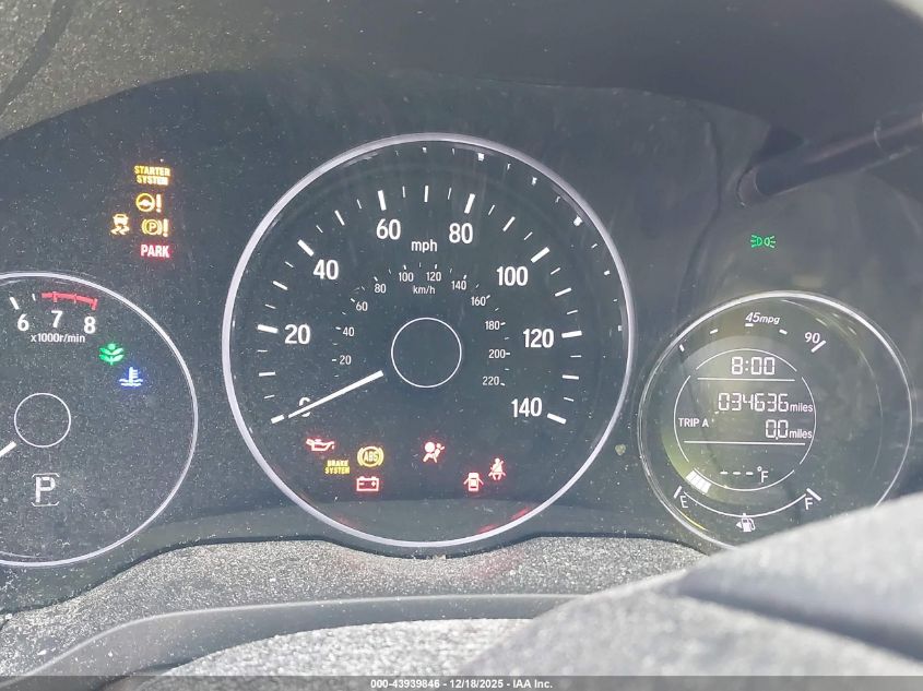 2018 Honda Hr-V Ex-L VIN: 3CZRU6H72JM722742 Lot: 43939846