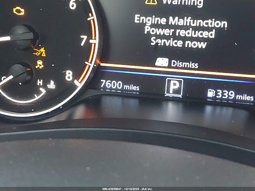 2025 Nissan Altima Sv Fwd VIN: 1N4BL4DVXSN394390 Lot: 43939847