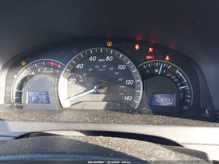 2012 Toyota Camry Le VIN: 4T4BF1FK3CR250868 Lot: 43939867