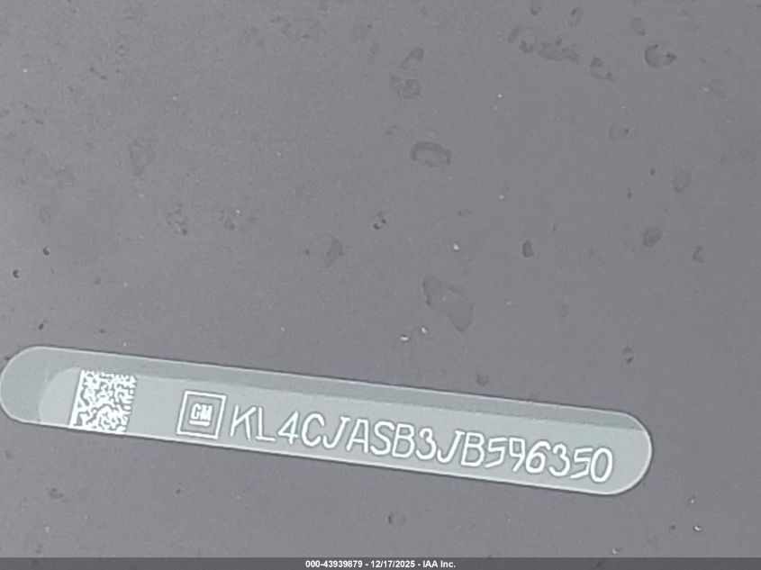 2018 Buick Encore Preferred VIN: KL4CJASB3JB596350 Lot: 43939879