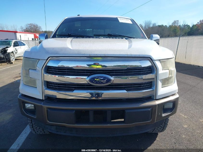2016 Ford F-150 Lariat VIN: 1FTEW1EF6GKD77650 Lot: 43939967
