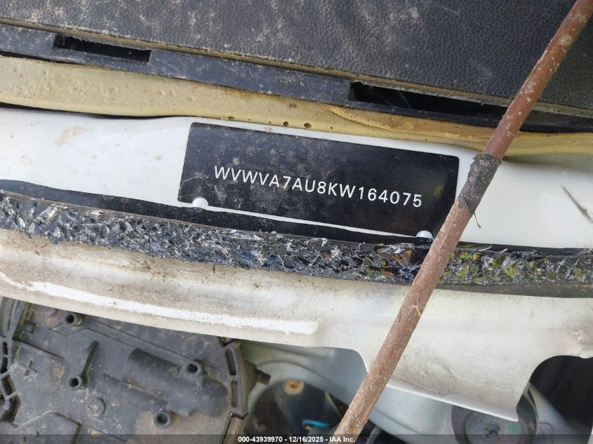 2019 Volkswagen Golf R 2.0T W/Dcc Navigation VIN: WVWVA7AU8KW164075 Lot: 43939970