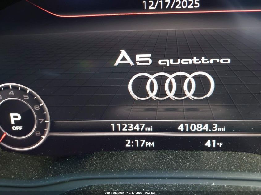 2018 Audi A5 2.0T Premium VIN: WAUENCF53JA012583 Lot: 43939981