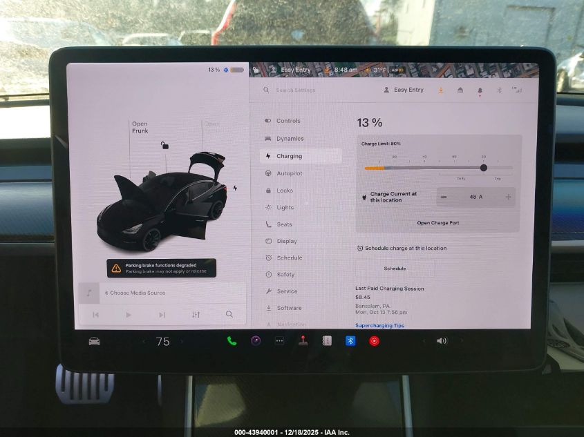 2020 Tesla Model 3 Performance Dual Motor All-Wheel Drive VIN: 5YJ3E1EC1LF796190 Lot: 43940001