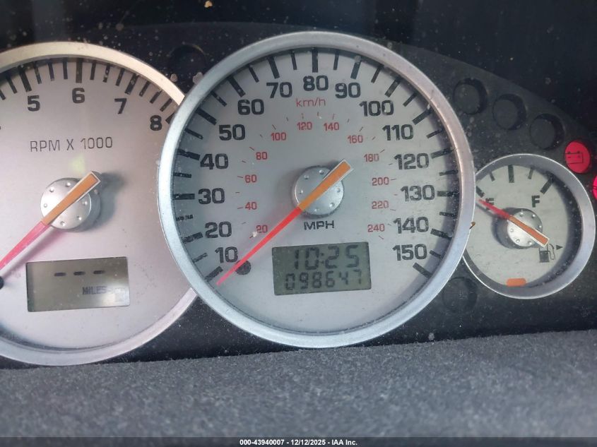 2002 Mercury Cougar V6 VIN: 1ZWFT61LX25605638 Lot: 43940007