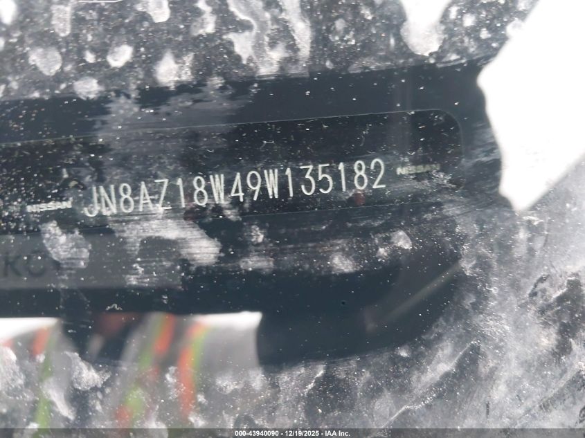 2009 Nissan Murano S VIN: JN8AZ18W49W135182 Lot: 43940090