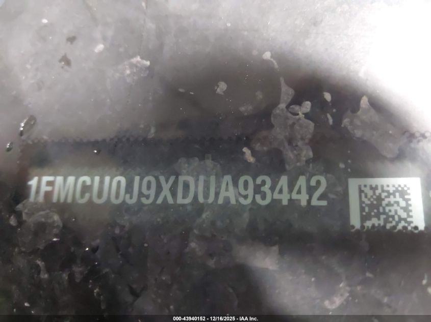 2013 Ford Escape Titanium VIN: 1FMCU0J9XDUA93442 Lot: 43940152