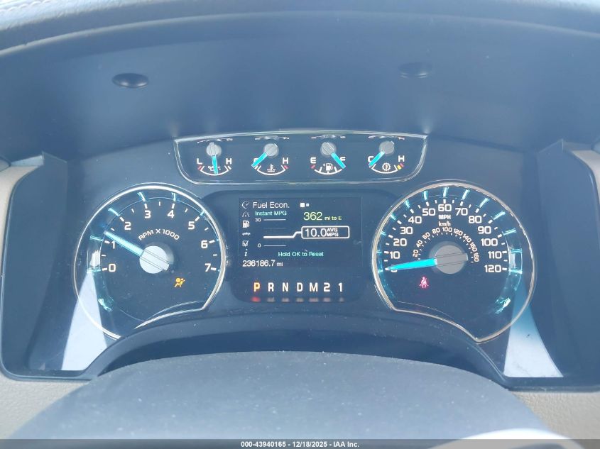 2013 Ford F-150 Lariat VIN: 1FTFW1EF9DFA57795 Lot: 43940165