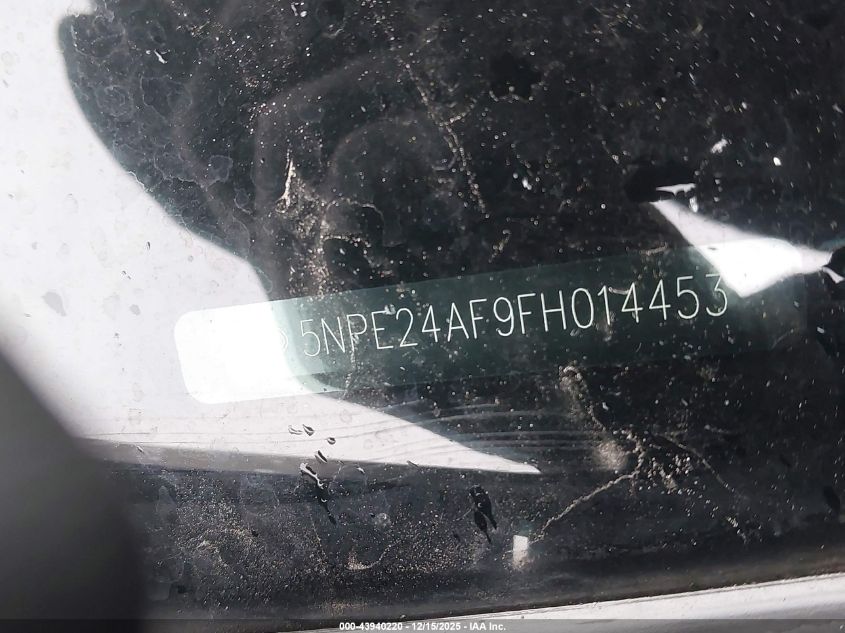 2015 Hyundai Sonata Se VIN: 5NPE24AF9FH014453 Lot: 43940220