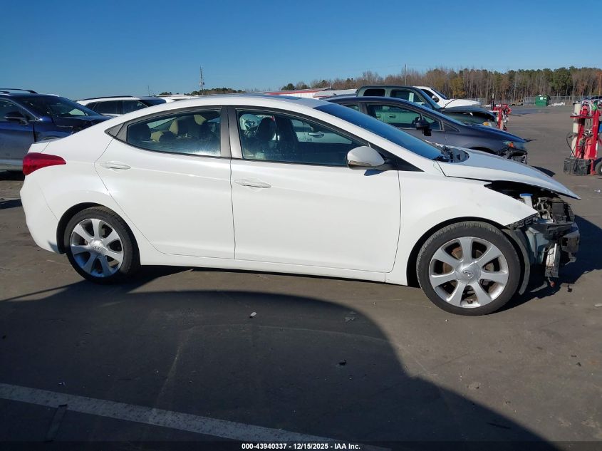 2013 Hyundai Elantra Limited VIN: 5NPDH4AE3DH431582 Lot: 43940337