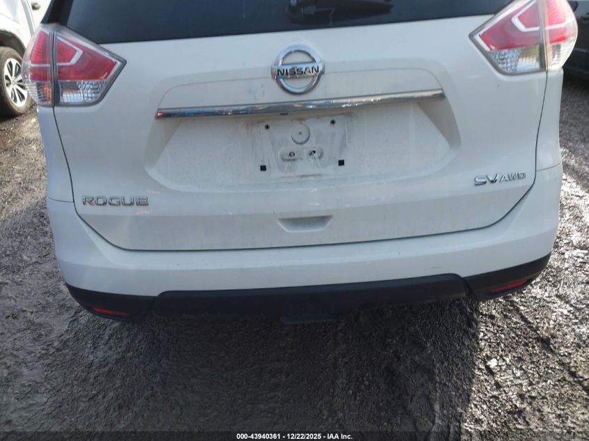 2016 Nissan Rogue S/Sl/Sv VIN: JN8AT2MV8GW153766 Lot: 43940361
