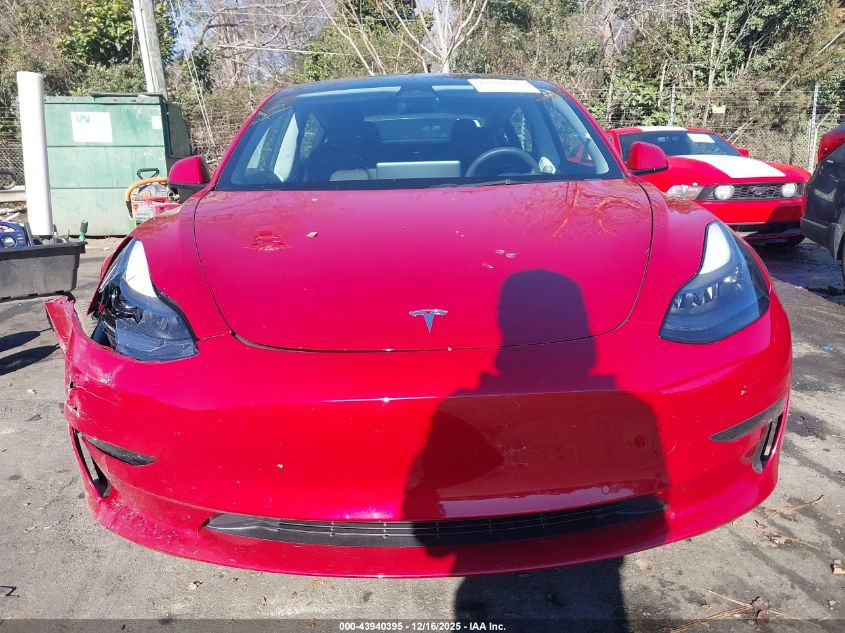 2022 Tesla Model 3 Long Range Dual Motor All-Wheel Drive VIN: 5YJ3E1EB9NF253020 Lot: 43940395