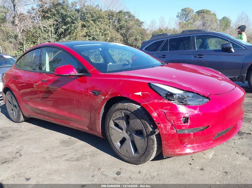 2022 Tesla Model 3 Long Range Dual Motor All-Wheel Drive VIN: 5YJ3E1EB9NF253020 Lot: 43940395