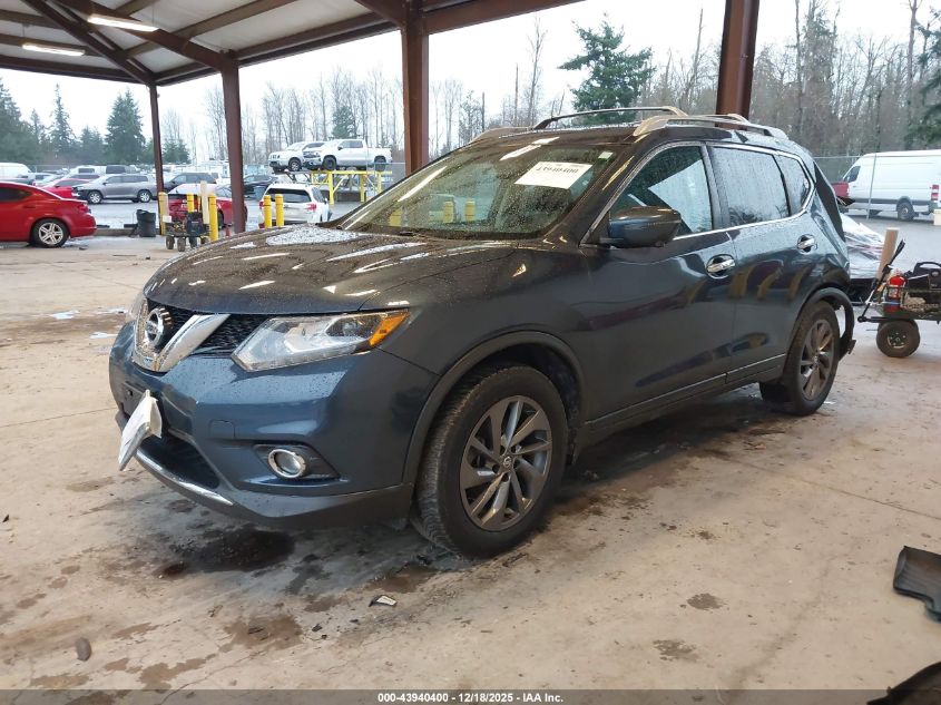 2016 Nissan Rogue Sl VIN: 5N1AT2MV6GC869543 Lot: 43940400
