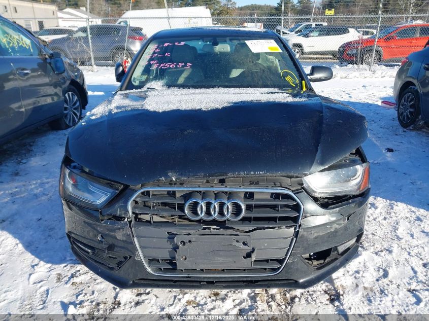 2013 Audi A4 2.0T Premium VIN: WAUFFAFLXDN034033 Lot: 43940429