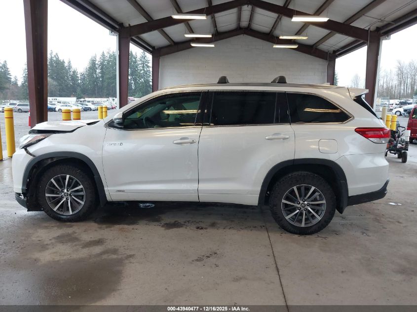2018 Toyota Highlander Hybrid Xle VIN: 5TDJGRFHXJS037458 Lot: 43940477
